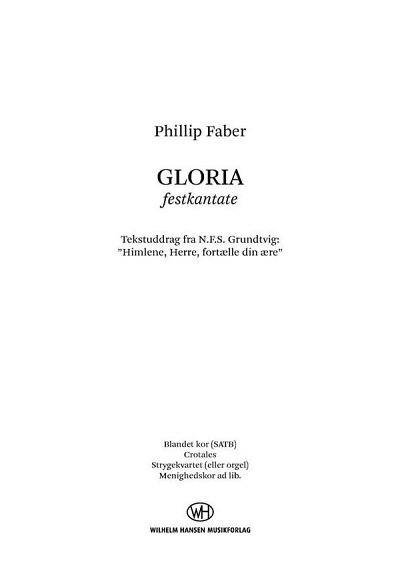 P. Faber: Gloria (Part.)