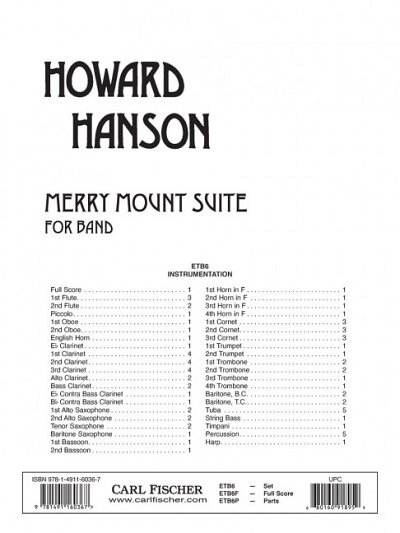 H. Howard: Merry Mount Suite, Blaso (Part.)