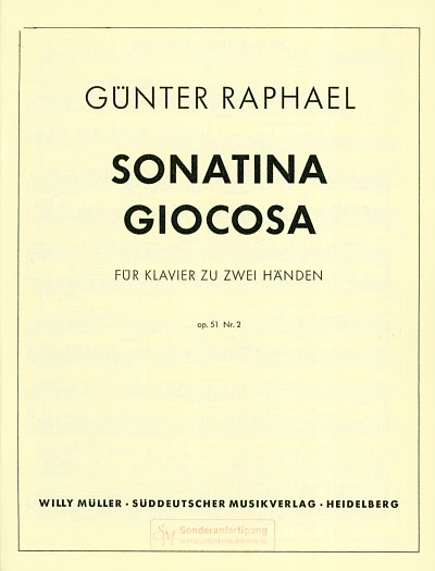 G. Raphael: Sonatina giocosa (1944) op. 51,2, Klav (Sppa)