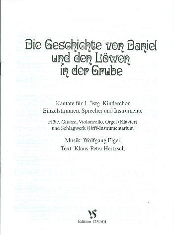 Elger Wolfgang: Die Geschichte Von Daniel Und Den Loewen In 