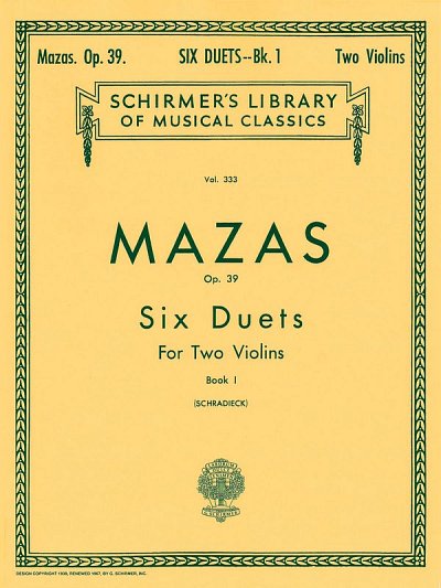6 Duets, Op. 39 - Book 1 (Pa+St)