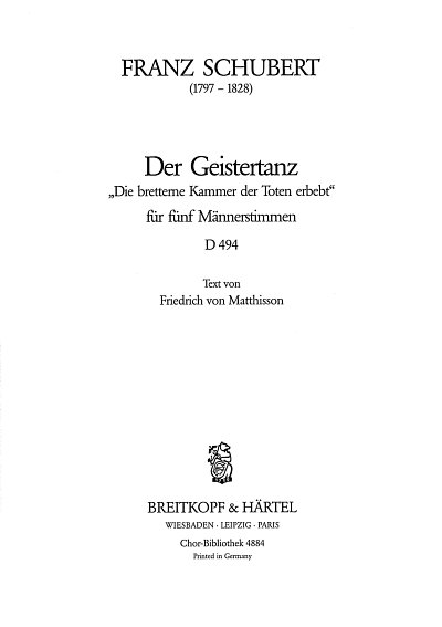 F. Schubert: Der Geistertanz D 494