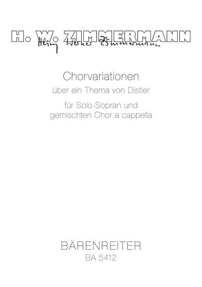 H.W. Zimmermann: Chorvariationen über ein Thema von H (Chpa)
