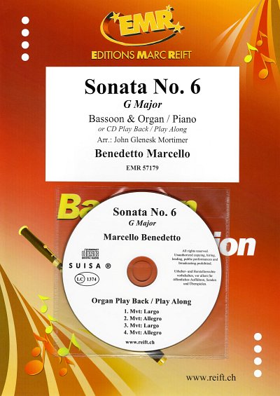 B. Marcello: Sonata No. 6, FagKlav/Org (+CD)