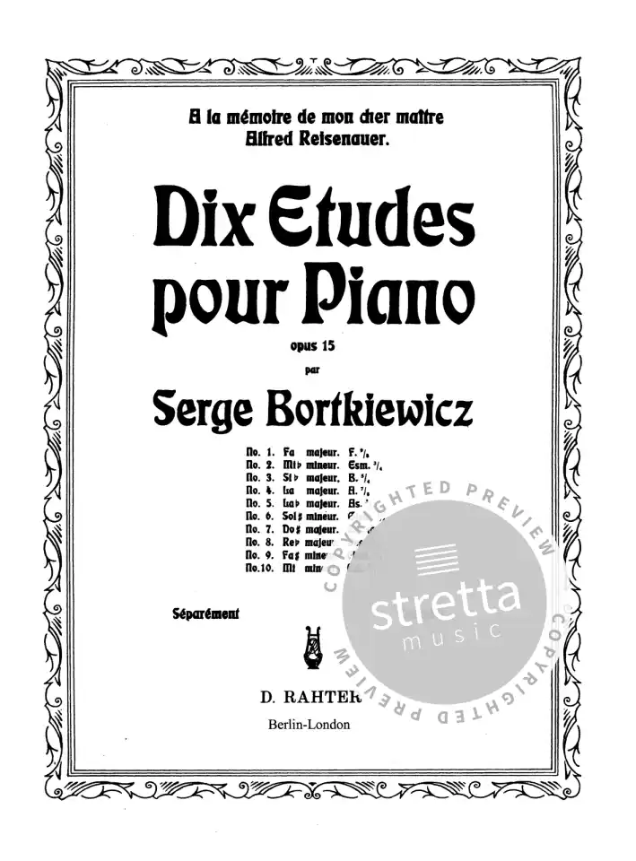 B. Sergej: Zehn Etüden op. 15 , Klav (1)