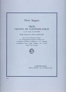 H. Sauguet: 3 Chants de Contemplation (Stsatz)
