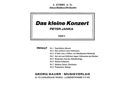 P. Janka: Das Kleine Konzert 1