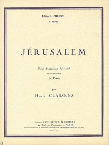 H. Classens: Jérusalem, SaxKlav (KlavpaSt)