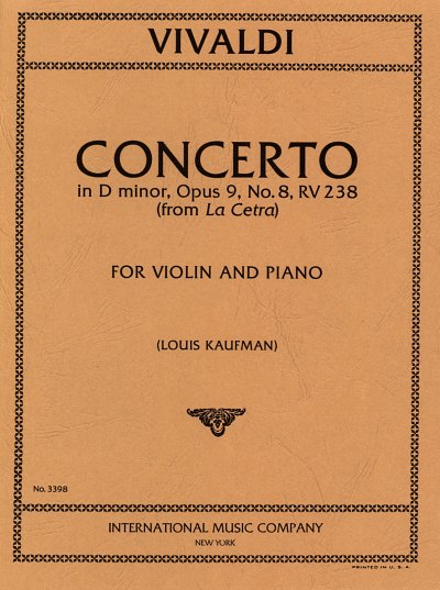 A. Vivaldi: Violin Concerto in D Minor Op. 9/, VlKlav (KASt)