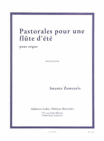 I. Zemzaris: Pastorales pour une flûte d'été, Org