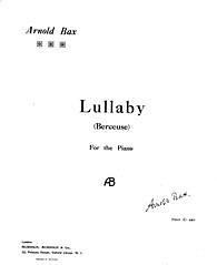 A. Bax: Lullaby (Berceuse)