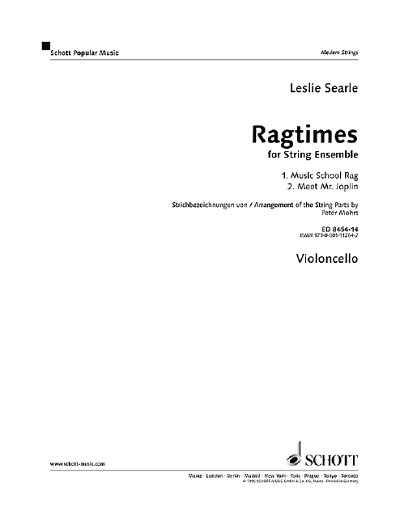 DL: L. Searle: Ragtimes for String Ensemble, Varstrens (Vc)
