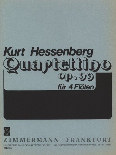 K. Hessenberg: Quartettino op. 99 , 4Fl (Pa+St)