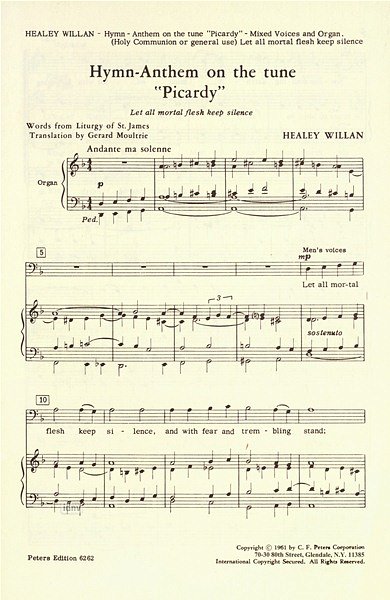 J.H. Willan atd.: Hymn-Anthem on the tune "Picardy": Let all mortal flesh keep silence