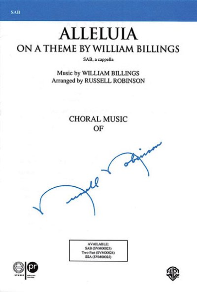 W. Billings: Alleluia On a Theme by William Billings, Gch3