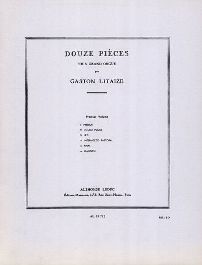 G. Litaize: 12 Pieces, Org