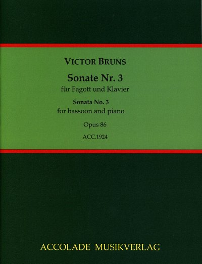 V. Bruns: Sonate Nr. 3 op. 86, FagKlav (KlavpaSt)