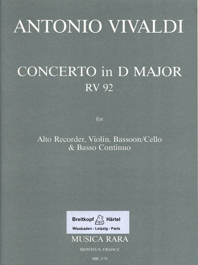 A. Vivaldi: Concerto D-Dur Rv 92 (P 198)
