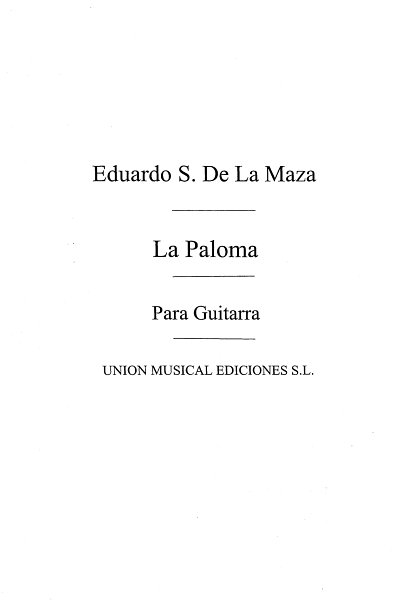 La Paloma Habanera (E Sainz De La Maza), Git