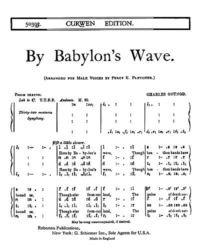 C. Gounod: By Babylons Wave, Mch4Klav (Chpa)