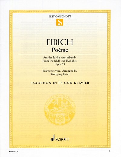 Z. Fibich: Poème op. 39 , ASaxKlav