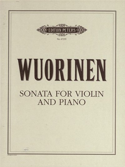Wuorinen, Charles: Sonate für Violine und Klavier (1988)