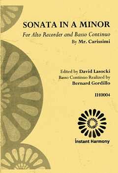 G. Carissimi: Sonate A-Moll