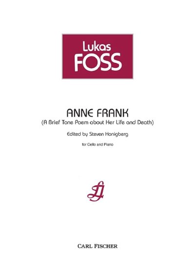 L. Foss: Anne Frank, VcKlav (Pa+St)