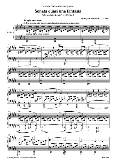 DL: L. v. Beethoven: Sonate cis-Moll Sonata quasi una fantas
