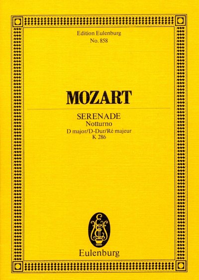 W.A. Mozart: Serenade 8 D-Dur Kv 286 Eulenburg Studienpartit