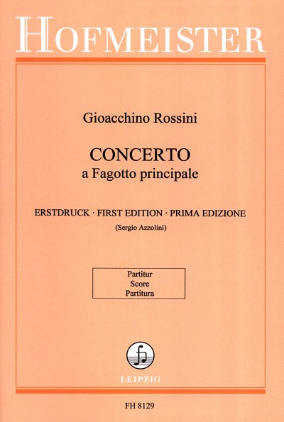 G. Rossini: Concerto a Fagotto principale, FagOrch (Part.)