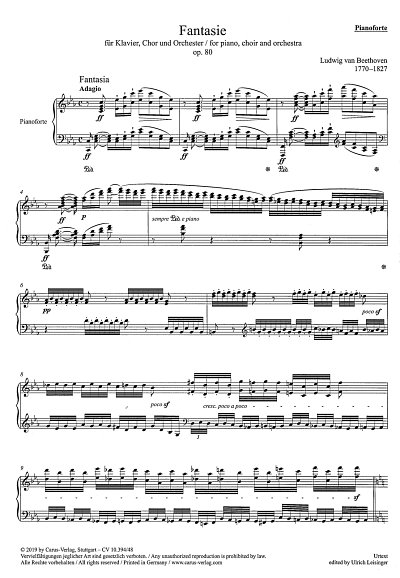 L. v. Beethoven: Fantasie op. 80, 4GesGchKlaOr (KlavOrch)