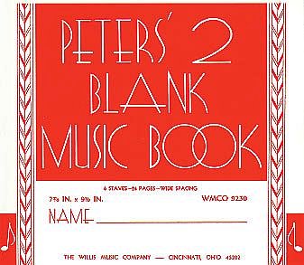 Peters' Blank Music Book (Red), Klav (EA)