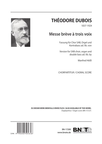 T. Dubois: Messe brève à 3 voix (Chorpartitur), Org (Org)