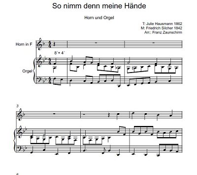 DL: (Traditional): So nimm denn meine Hände, HrnOrg (Par2St)