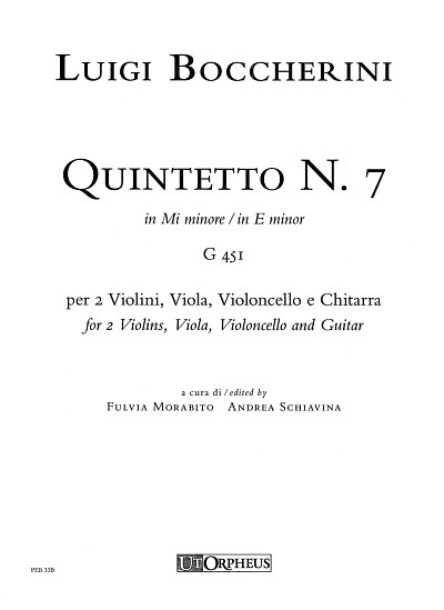 L. Boccherini: Quintet No.7 E minor G 4, 2VlVaVcGit (Stsatz)