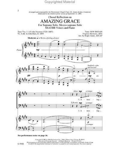 Choral Reflection on Amazing Grace