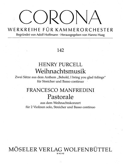 H. Purcell: Weihnachtsmusik und Pastorale, 2VlStrBc (Stsatz)