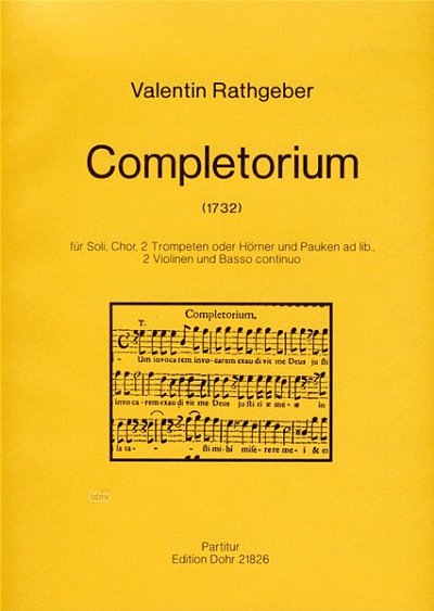 J.V. Rathgeber: Completorium op. 9 (Part.)