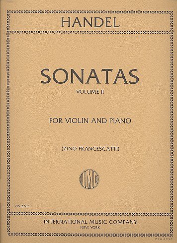 G.F. Händel: 6 Sonate Vol. 2 (Francescatt, VlKlav (KlavpaSt)