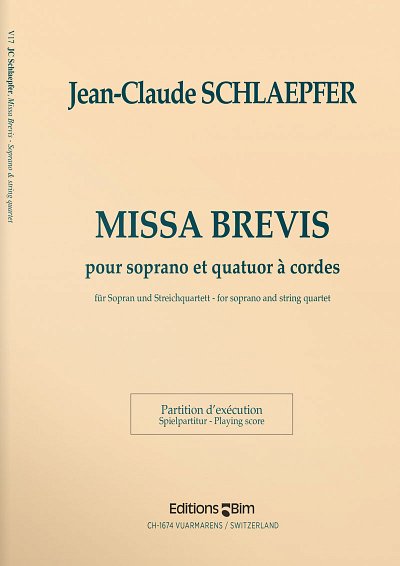 J. Schlaepfer: Missa Brevis, Ges4Str (Pa+St)