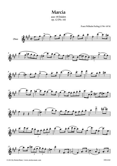 DL: F.W. Ferling: Marcia aus: 18 Etueden, op. 12 (Nr. 16)