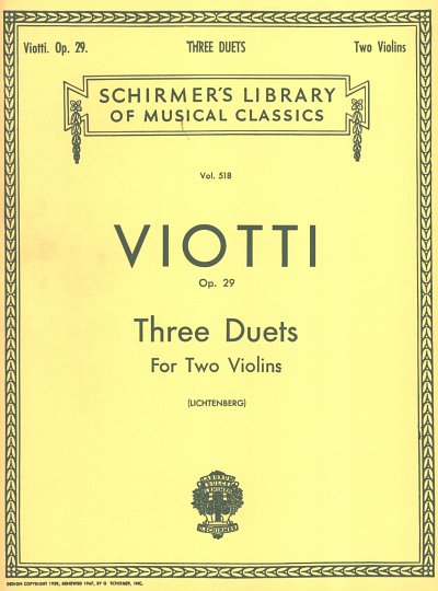 G.B. Viotti: 3 Duets, Op. 29, 2Vl (Pa+St)