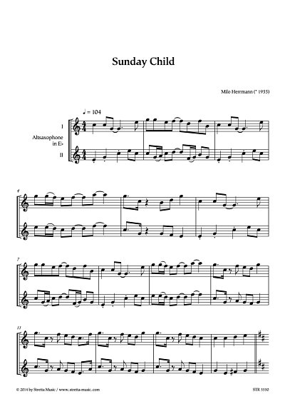 DL: M. Herrmann: Sunday Child, 2 Altsaxophone (Es)