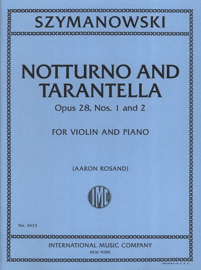 K. Szymanowski: Notturno & Tarantella op., VlKlav (KlavpaSt)
