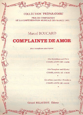 M. Boucard: Complainte De Amor, ASaxKlav