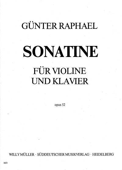 G. Raphael: Sonatine h-Moll op. 52, VlKlav (KlavpaSt)