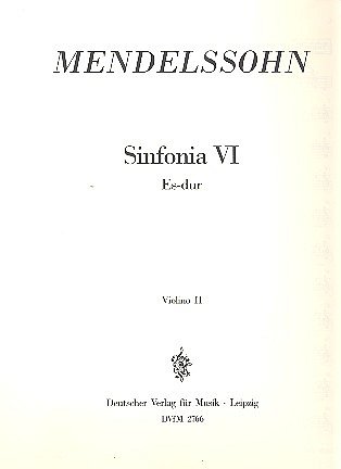 F. Mendelssohn Barth: Sinfonia VI Es-Dur, Stro (Vl2)