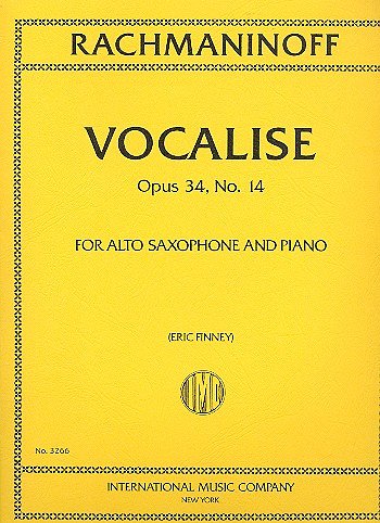 S. Rachmaninow: Vocalise Op.34/14 , ASaxKlav (Bu)