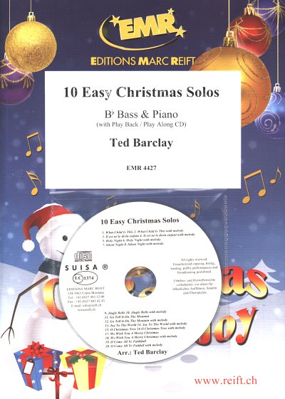 T. Barclay: 10 Easy Christmas Solos, TbBKlav (+CD)